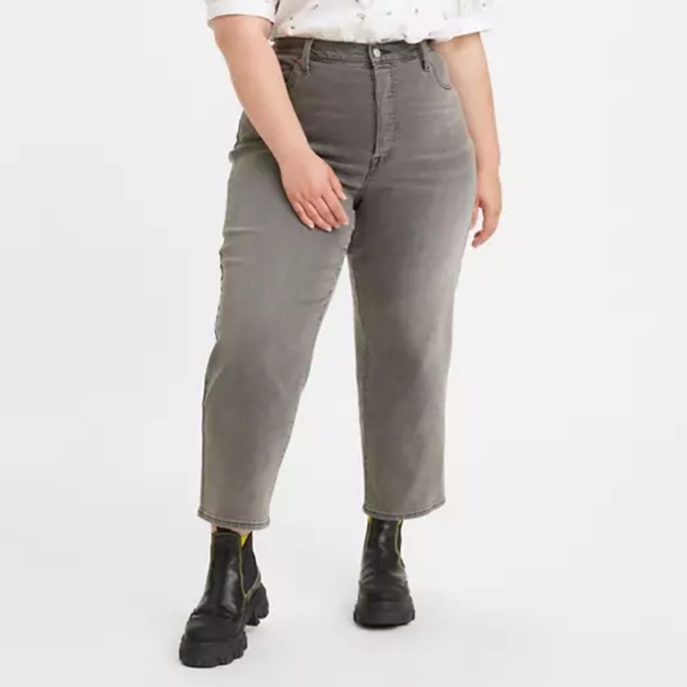 Levi's | Ribcage Straight Ankle Jeans Cosmic Chatter Gray Wash Plus Size NWT